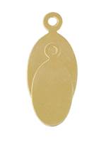 Gold Filled Oval Chain Tag