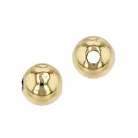 14K Large Center Hole Light Weight Round Bead