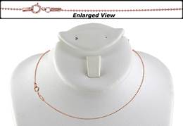 Rose Gold Filled Ready to Wear 1.2mm  Ball Chain Necklace With Springring Clasp