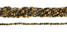 4mm Round Faceted Quality (A) Tiger Eye Fancy Color Bead