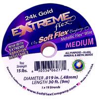 Soft Flex Beading Wire 0.019 Gold