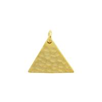 Vermeil Gold Hammered Triangle 11mm Charm