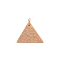 Rose Gold Vermeil 11mm Hammered Triangle Charm
