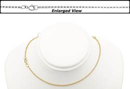 14K Ready to Wear 1.4mm Belcher Rolo Chain Necklace With Springring Clasp