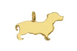 Vermeil Gold Dog 12mm Charm