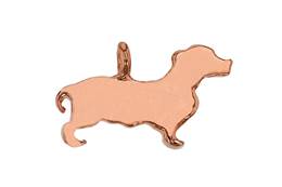 Rose Gold Vermeil Dog Charm 12mm