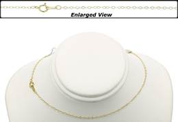 18K Chain Necklace 1.3mm With Springring Clasp