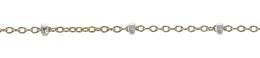 Gold Filled Satellite Chain With Faceted Sterling Silver Roundel