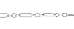 1.6mm Width Sterling Silver Long and Short Cable Chain
