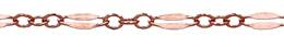 2.3mm Width Long And Short Dapped Rose Gold Filled Chain