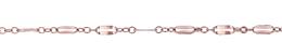 2.4mm Width Long And Short Dapped Rose Gold Filled Chain
