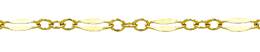 2.4mm Width Long And Short Dapped Cable Gold Filled Chain