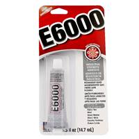 E-6000 Multi-Purpose Adhesive Industrial Strength Clear Color Cure 0.5 Fluid Oun