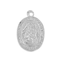 Sterling Silver ST Christopher 9x12mm Charm