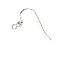 Sterling Silver Earwire With 3mm Mirror Bead