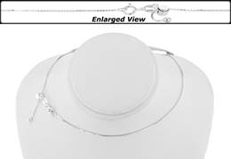 Sterling Silver Ready to Wear 0.85X22 Inches Adjustable Box Chain