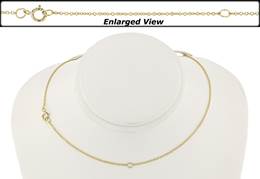 14K Ready to Wear 1.1mm Chain Necklace With Springring Clasp