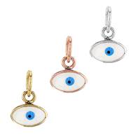 14K Evil Eye Charm, MQ Blue,/White