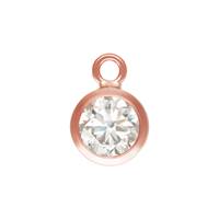 Rose Gold Filled Cubic Zirconia Bezel Drop