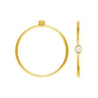 14K Cubic Zirconia Stacking Ring