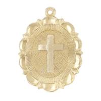 Gold Filled Cross 21x16mm Charm