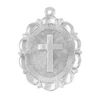 Sterling Silver 21x16mm Cross Charm