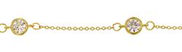 Vermeil 6MM Round Bezel Cubic Zirconia Chain