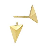 14K Triangle Shaped Stud Earring