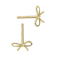 14K Bow Stud Earring