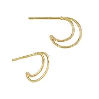 14K Moon Stud Earring