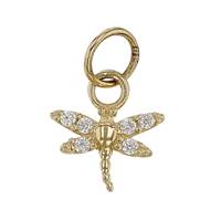 Cubic Zirconia Dragonfly Charm