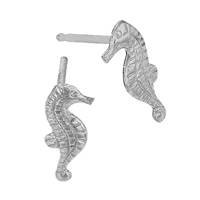 Sterling Silver Seahorse Stud Earring