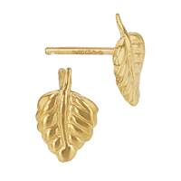 14K Leaf Stud Earring