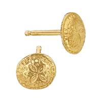 14K Sand Dollar Stud Earring