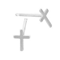 Sterling Silver Cross Stud Earring