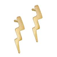 14K Lightning Stud Earring