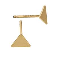 14K Triangle Stud Earring