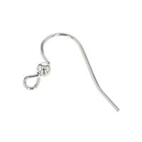 Sterling Silver Ear Wire With 3mm Bead