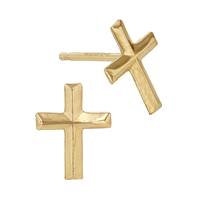 14K Cross Stud Earring