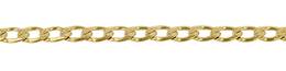 4.4mm Width Textured Curved Cable Gold Filled Chain