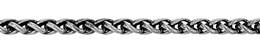 4mm Width Oxidized Sterling Silver Half Round Wire Wheat Chain