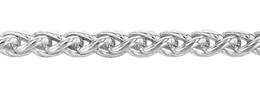 4mm Width Sterling Silver Half Round Cable Chain