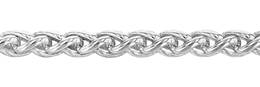 4mm Width Sterling Silver Half Round Cable Chain