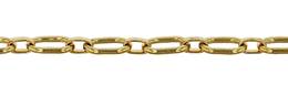 4mm Width Long And Short Cable Gold Filled Chain