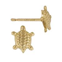 14K Turtle Stud Earring