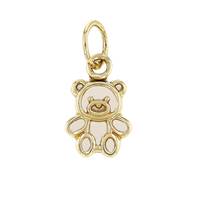 14K Mother Of Pearl Bear Charm