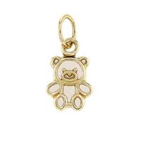 14K Mother Of Pearl Bear Charm