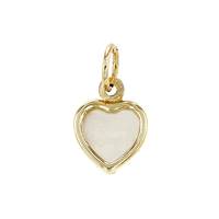 14K Mother Of Pearl Heart Charm