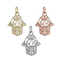 14K Filigree Hamsa Charm