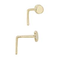 14K Flat L Bend Nose Stud